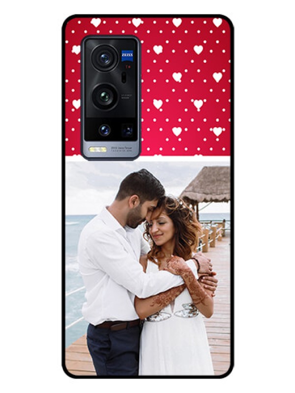 Custom Vivo X60 Pro Plus 5G Photo Printing on Glass Case - Hearts Mobile Case Design