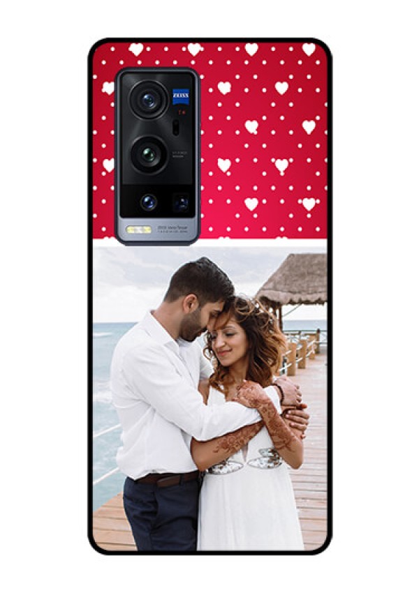 Vivo X60 Pro Plus 5G Photo Printing on Glass Case - Hearts Mobile Case Design