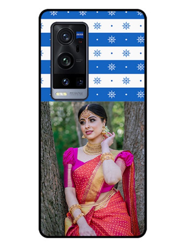 Custom Vivo X60 Pro Plus 5G Photo Printing on Glass Case - Snow Pattern Design
