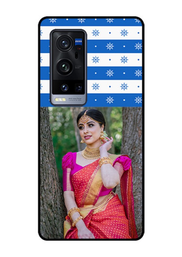 Vivo X60 Pro Plus 5G Photo Printing on Glass Case - Snow Pattern Design