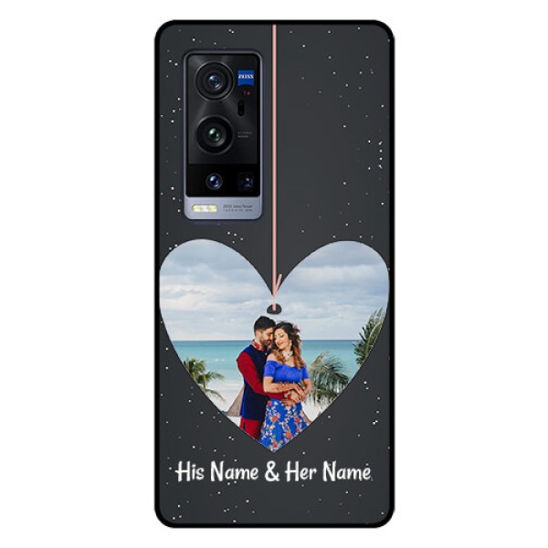 Vivo X60 Pro Plus 5G Custom Glass Phone Case - Hanging Heart Design