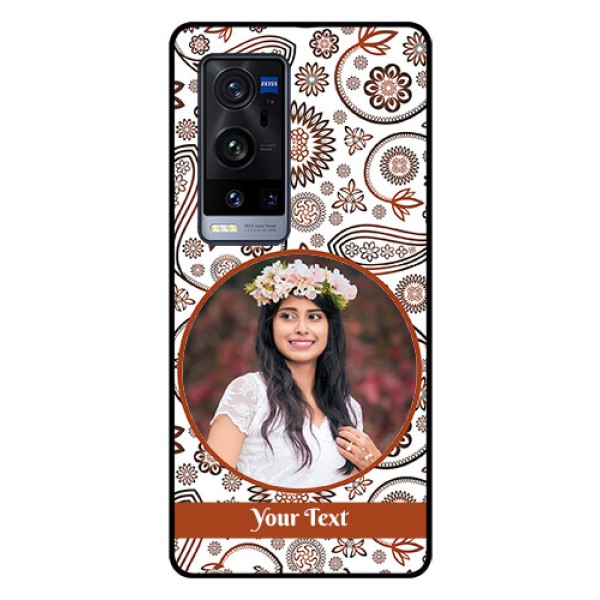 Vivo X60 Pro Plus 5G Custom Glass Mobile Case - Abstract Floral Design 