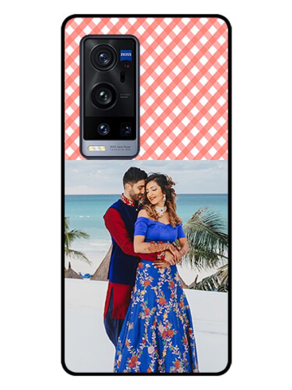 Custom Vivo X60 Pro Plus 5G Personalized Glass Phone Case - Pink Pattern Design