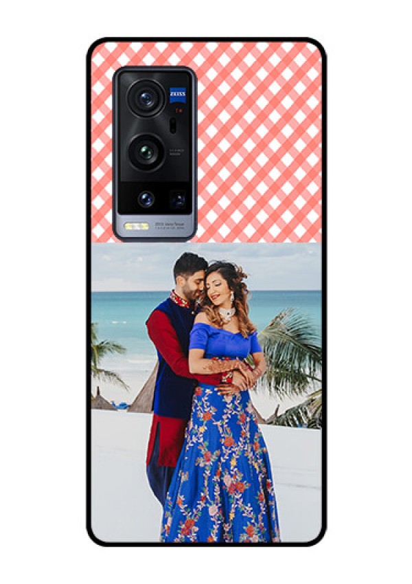 Vivo X60 Pro Plus 5G Personalized Glass Phone Case - Pink Pattern Design
