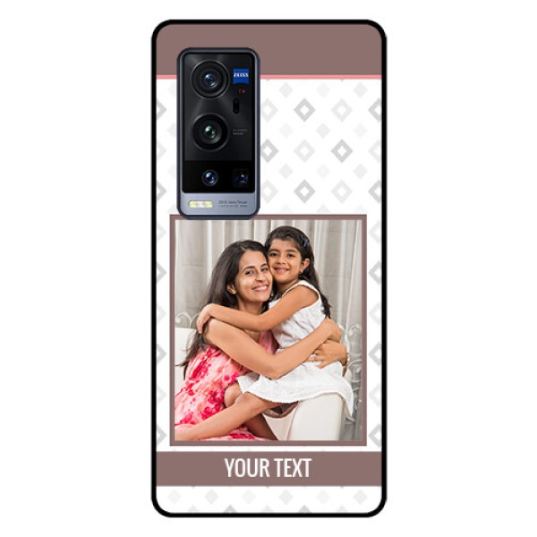 Vivo X60 Pro Plus 5G Photo Printing on Glass Case - Simple Diamond Design