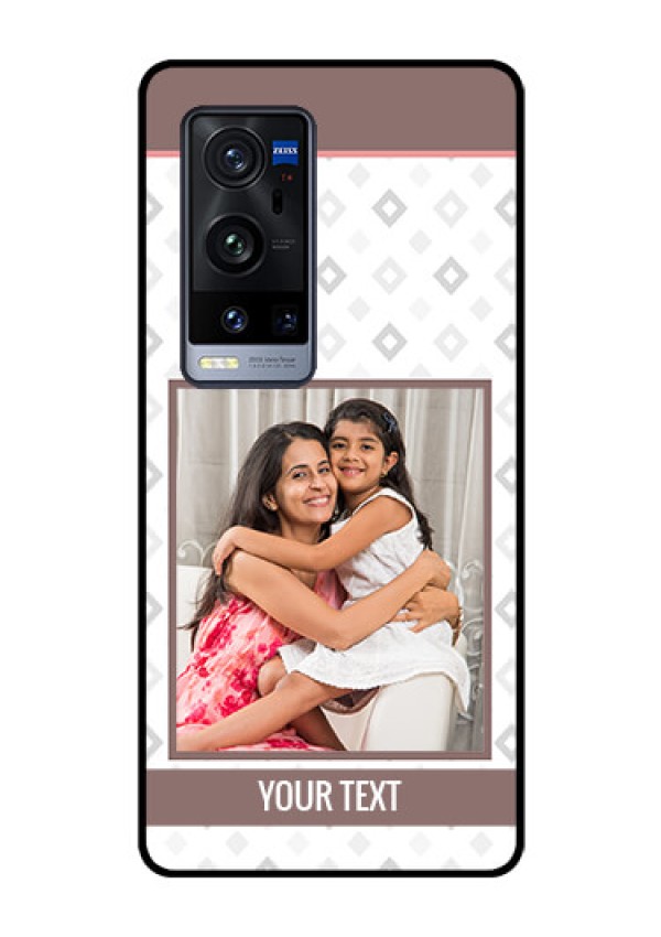 Vivo X60 Pro Plus 5G Photo Printing on Glass Case - Simple Diamond Design