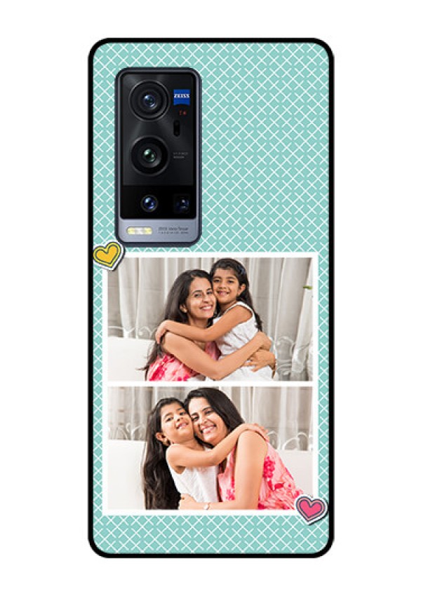 Vivo X60 Pro Plus 5G Custom Glass Phone Case - 2 Image Holder with Pattern Design
