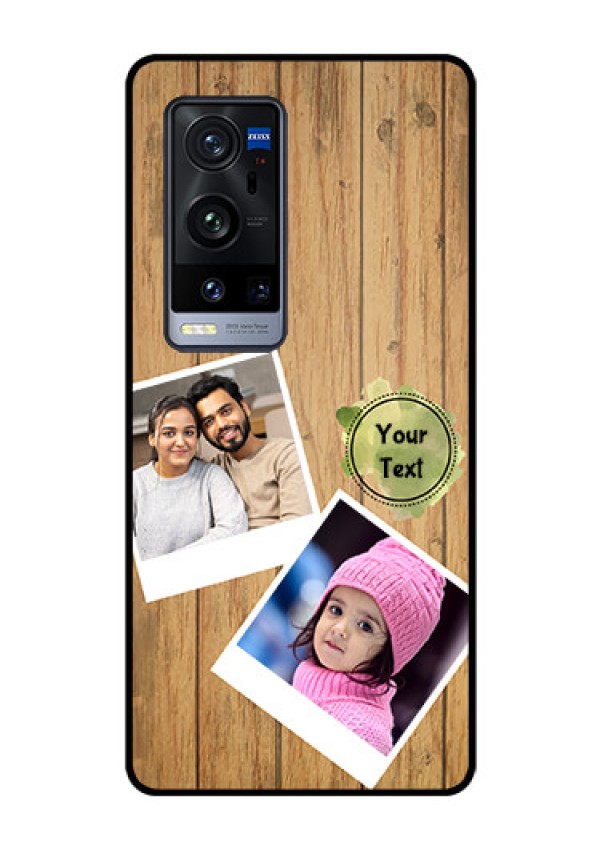 Vivo X60 Pro Plus 5G Custom Glass Phone Case - Wooden Texture Design