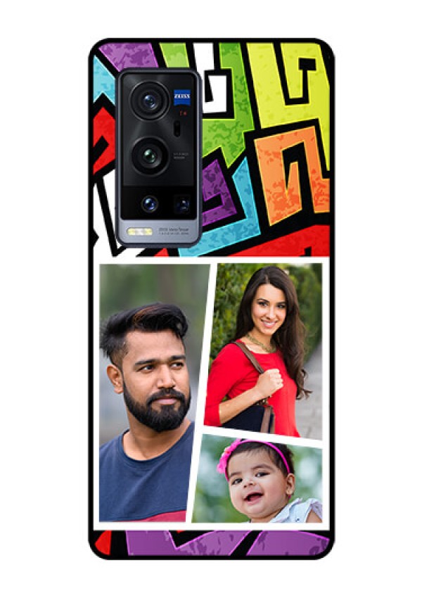 Vivo X60 Pro Plus 5G Custom Glass Phone Case - Graffiti pattern Design