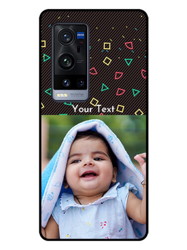 Custom Vivo X60 Pro Plus 5G Custom Glass Phone Case - with confetti birthday design