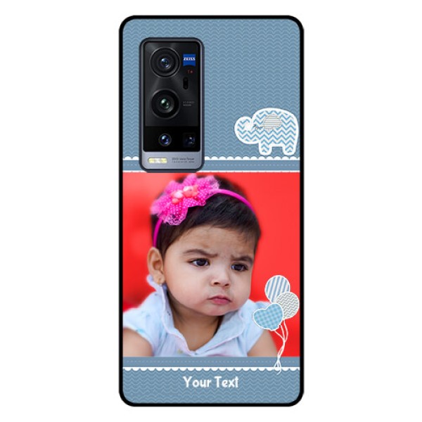 Vivo X60 Pro Plus 5G Photo Printing on Glass Case - with Kids Pattern Design