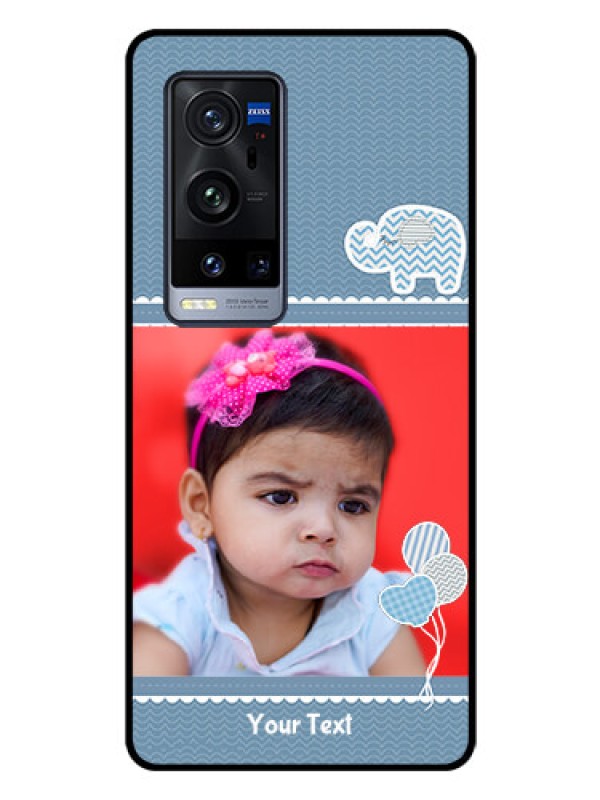 Custom Vivo X60 Pro Plus 5G Photo Printing on Glass Case - with Kids Pattern Design