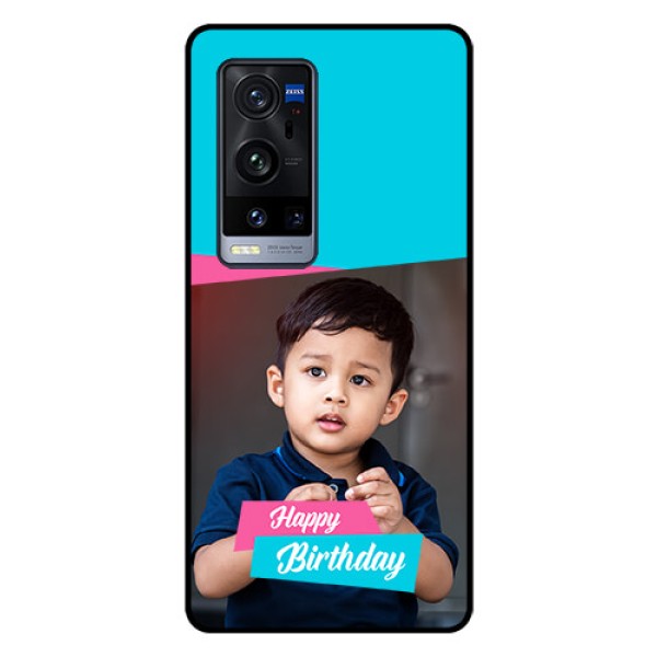 Vivo X60 Pro Plus 5G Personalized Glass Phone Case - Image Holder with 2 Color Design
