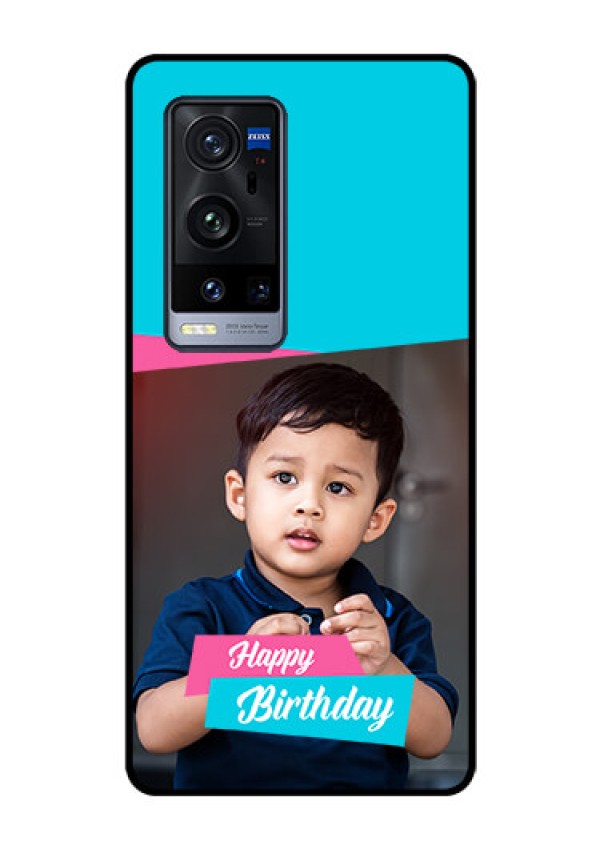 Vivo X60 Pro Plus 5G Personalized Glass Phone Case - Image Holder with 2 Color Design