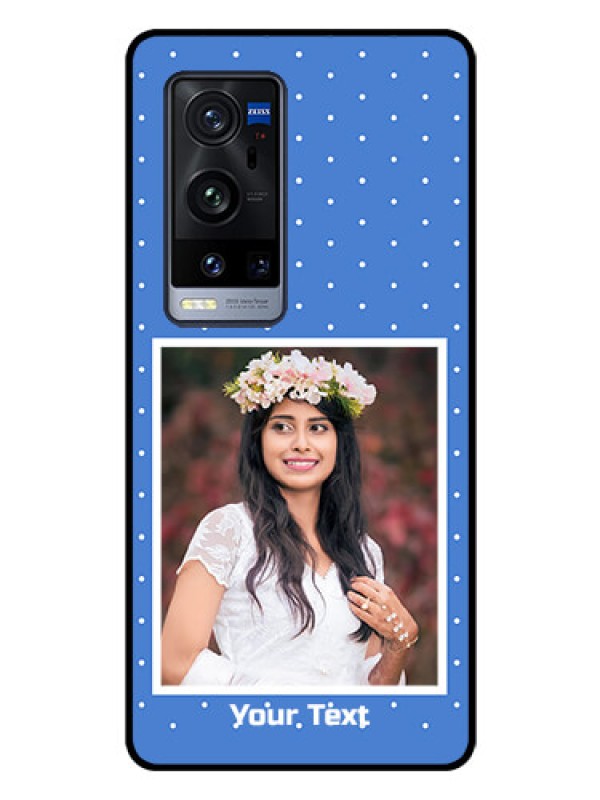 Custom Vivo X60 Pro Plus 5G Photo Printing on Glass Case - Polka dots design