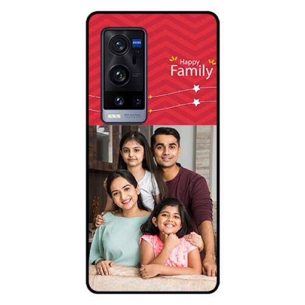 Vivo X60 Pro Plus 5G Personalized Glass Phone Case - Happy Family Design