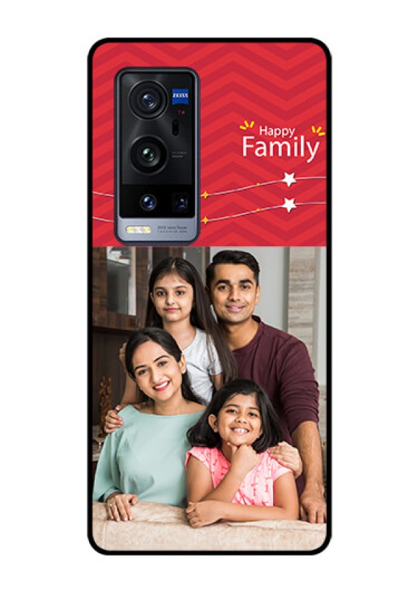 Vivo X60 Pro Plus 5G Personalized Glass Phone Case - Happy Family Design