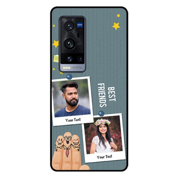 Vivo X60 Pro Plus 5G Personalized Glass Phone Case - Sticky Frames and Friendship Design Vivo X60 Pro Plus 5G Personalized Glass Phone Case - Sticky Frames and Friendship Design