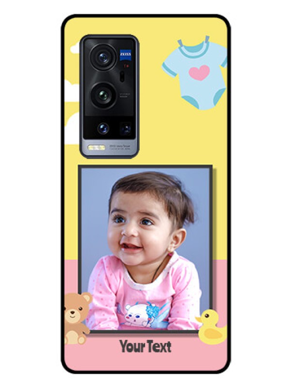 Custom Vivo X60 Pro Plus 5G Photo Printing on Glass Case - Kids 2 Color Design