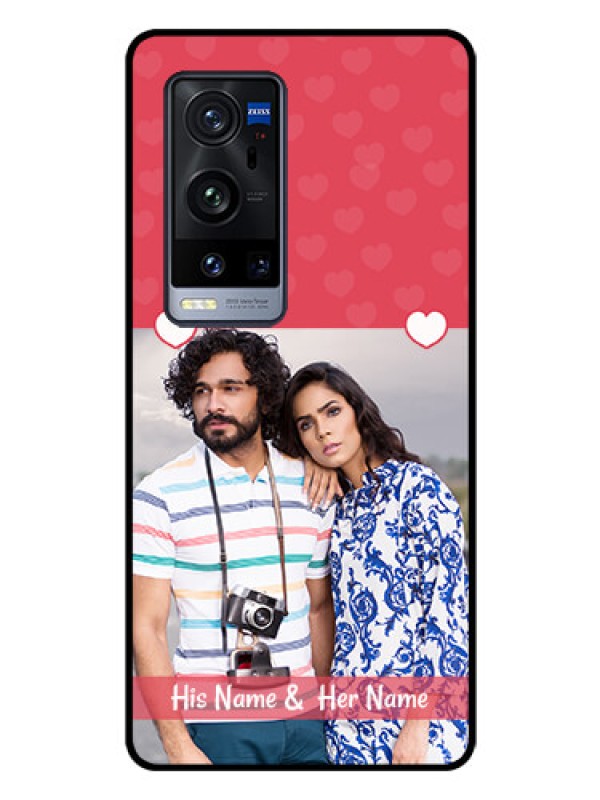 Custom Vivo X60 Pro Plus 5G Photo Printing on Glass Case - Simple Love Design