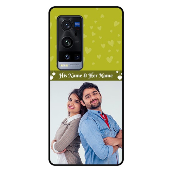 Vivo X60 Pro Plus 5G Custom Glass Phone Case - You & Me Heart Design