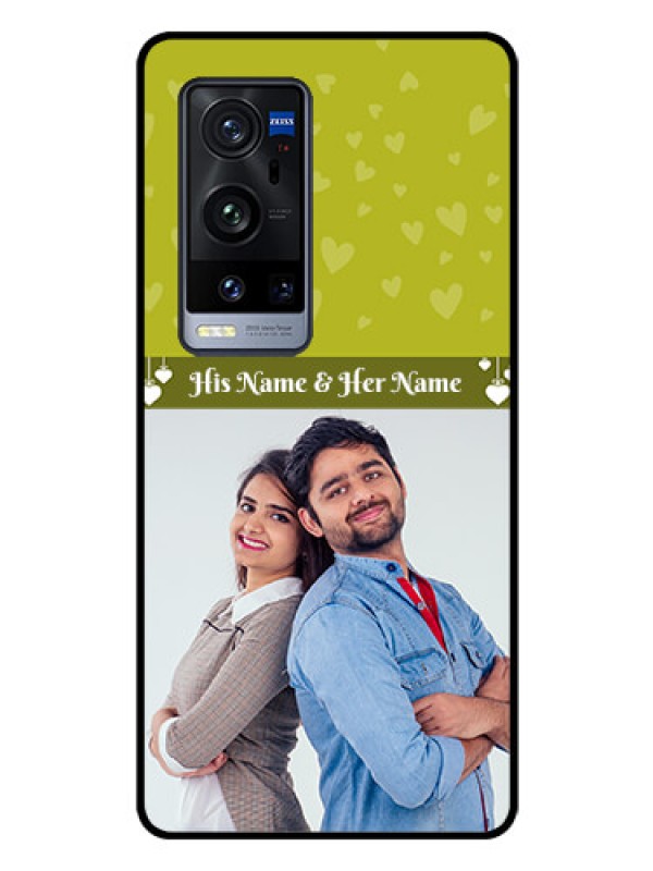 Custom Vivo X60 Pro Plus 5G Custom Glass Phone Case - You & Me Heart Design