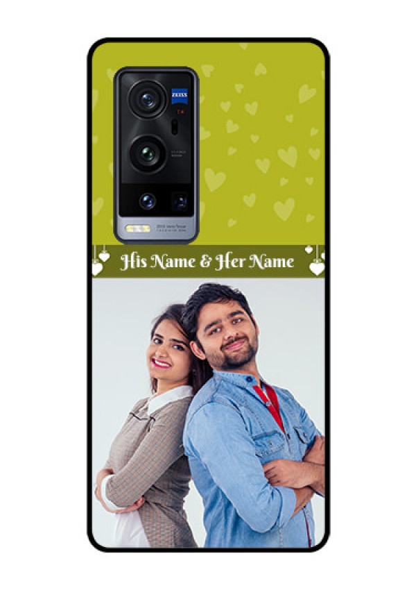 Vivo X60 Pro Plus 5G Custom Glass Phone Case - You & Me Heart Design