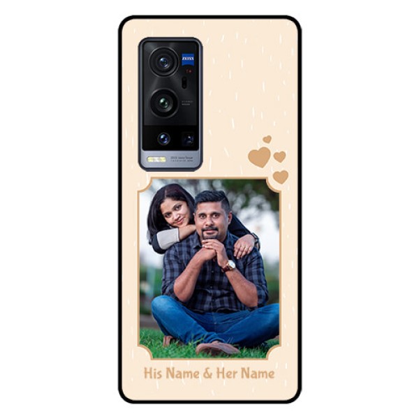 Vivo X60 Pro Plus 5G Custom Glass Phone Case - with confetti love design 