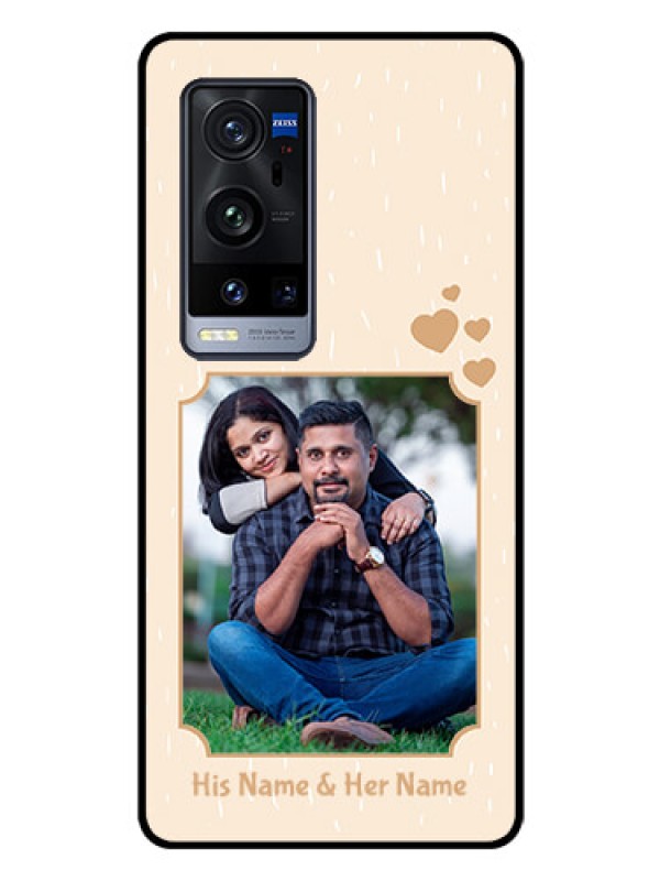Custom Vivo X60 Pro Plus 5G Custom Glass Phone Case - with confetti love design 