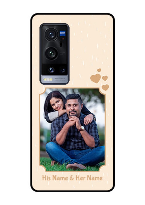 Vivo X60 Pro Plus 5G Custom Glass Phone Case - with confetti love design 
