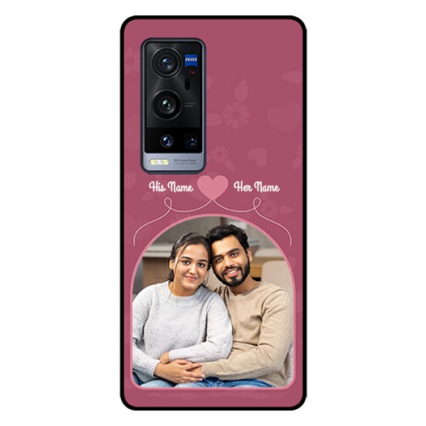 Vivo X60 Pro Plus 5G Photo Printing on Glass Case - Love Floral Design