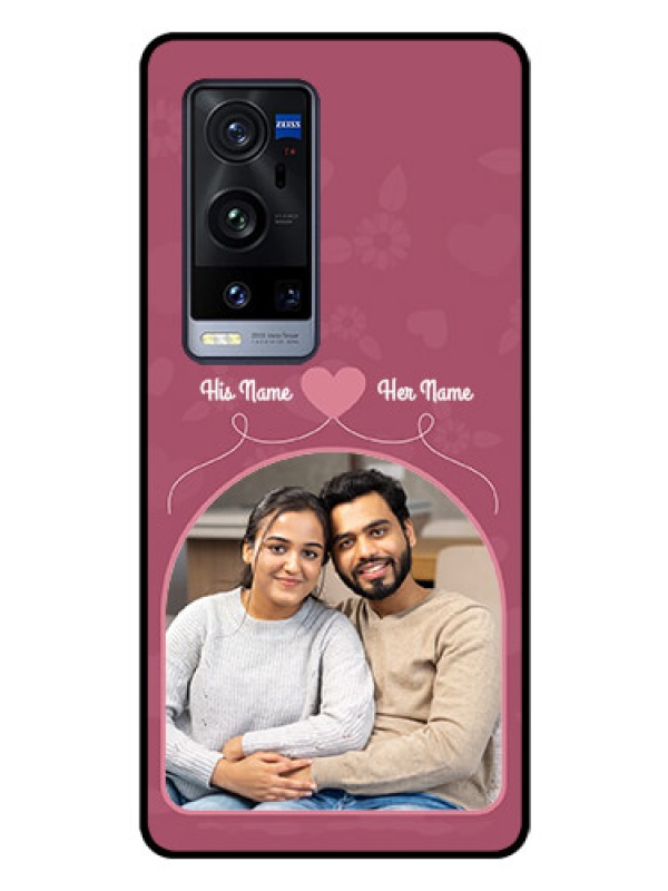 Custom Vivo X60 Pro Plus 5G Photo Printing on Glass Case - Love Floral Design