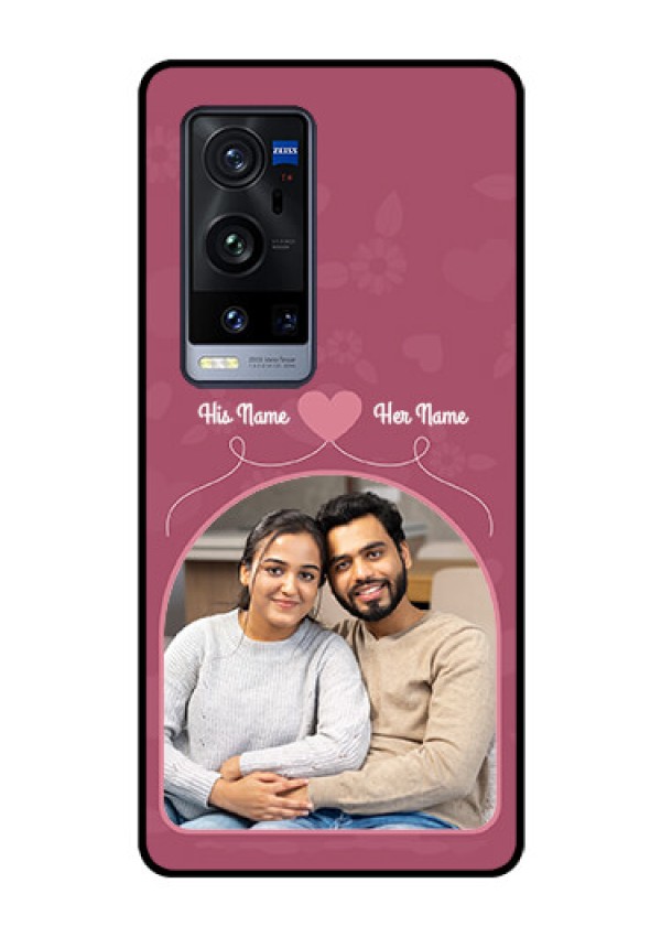 Vivo X60 Pro Plus 5G Photo Printing on Glass Case - Love Floral Design