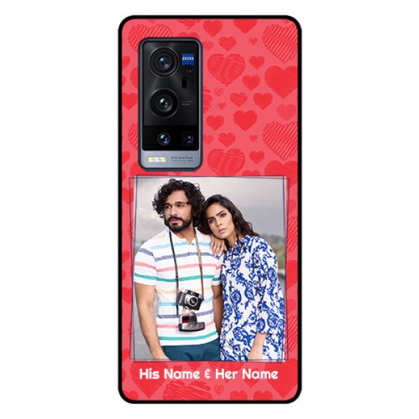 Vivo X60 Pro Plus 5G Photo Printing on Glass Case - with Red Heart Symbols Design Vivo X60 Pro Plus 5G Photo Printing on Glass Case - with Red Heart Symbols Design