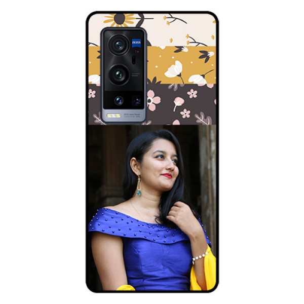 Vivo X60 Pro Plus 5G Custom Glass Phone Case - Stylish Floral Design