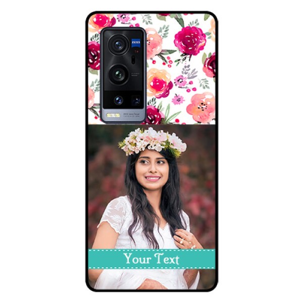 Vivo X60 Pro Plus 5G Custom Glass Phone Case - Watercolor Floral Design