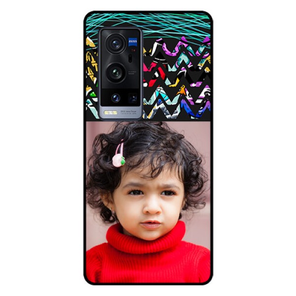 Vivo X60 Pro Plus 5G Personalized Glass Phone Case - Neon Abstract Design