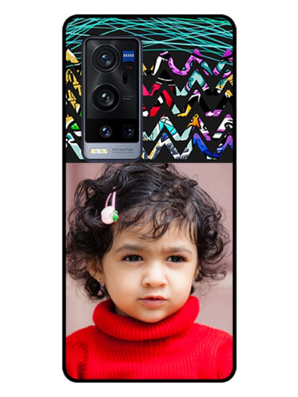 Custom Vivo X60 Pro Plus 5G Personalized Glass Phone Case - Neon Abstract Design