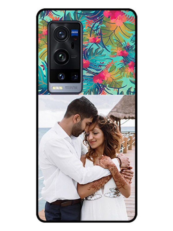 Custom Vivo X60 Pro Plus 5G Photo Printing on Glass Case - Watercolor Floral Design