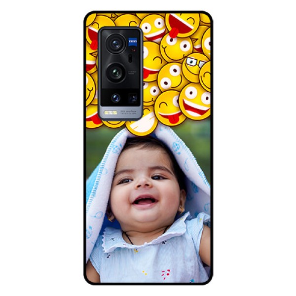 Vivo X60 Pro Plus 5G Custom Glass Mobile Case - with Smiley Emoji Design