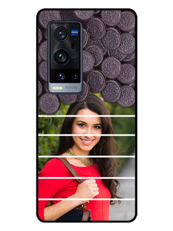 Custom Vivo X60 Pro Plus 5G Custom Glass Phone Case - with Oreo Biscuit Design