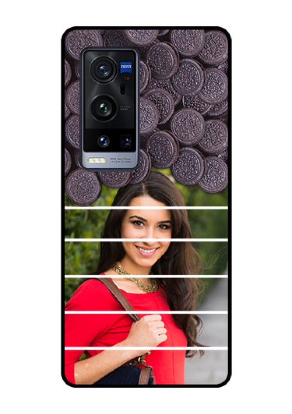 Vivo X60 Pro Plus 5G Custom Glass Phone Case - with Oreo Biscuit Design