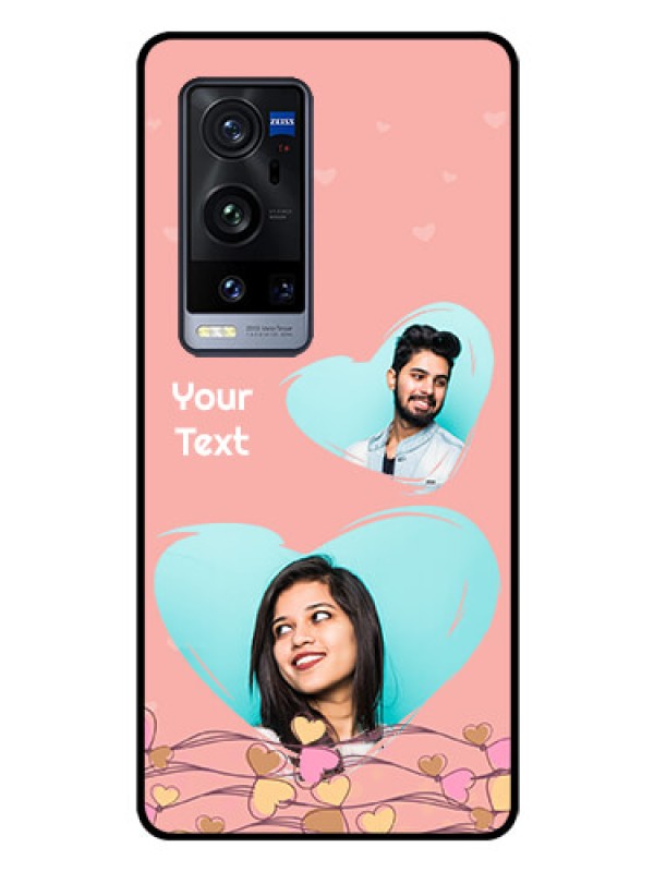 Custom Vivo X60 Pro Plus 5G Custom Glass Mobile Case - Love Doodle Design