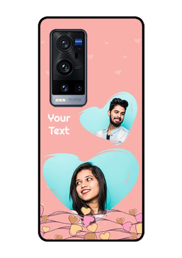Vivo X60 Pro Plus 5G Custom Glass Mobile Case - Love Doodle Design