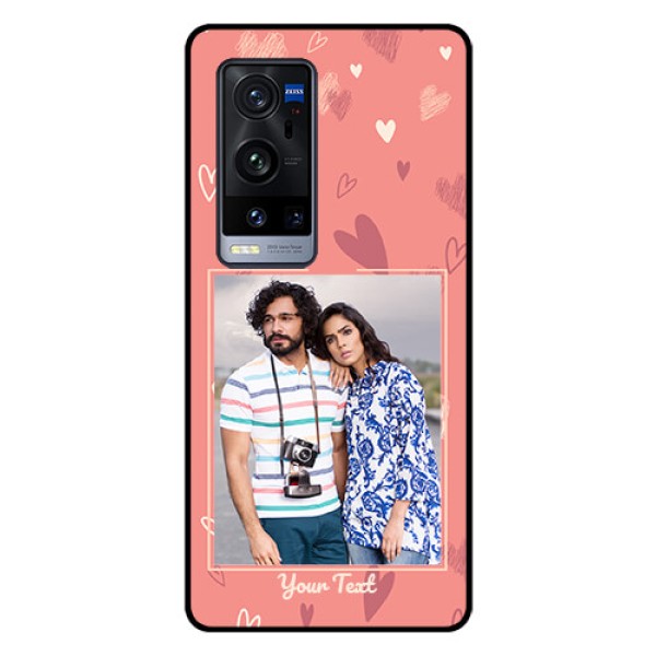 Vivo X60 Pro Plus 5G Custom Glass Phone Case - Love doodle art Design