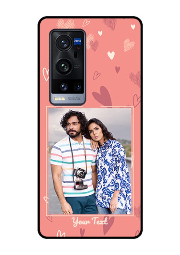 Vivo X60 Pro Plus 5G Custom Glass Phone Case - Love doodle art Design