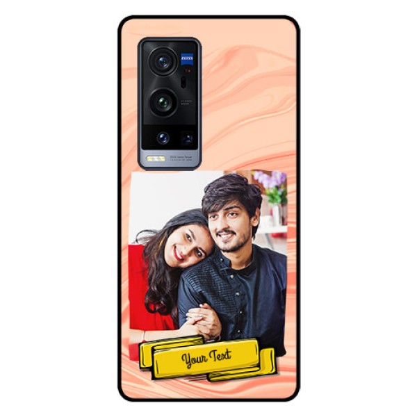 Vivo X60 Pro Plus 5G Personalized Glass Phone Case - Marble Texture Design