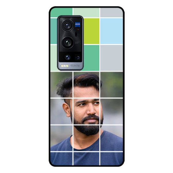Vivo X60 Pro Plus 5G Photo Printing on Glass Case - with white box pattern 