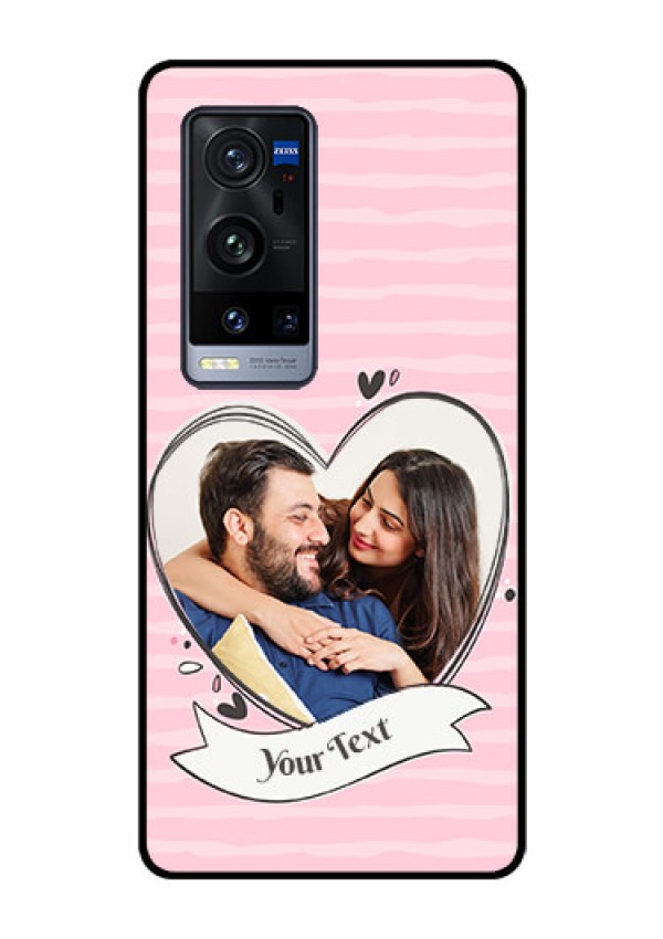 Vivo X60 Pro Plus 5G Custom Glass Phone Case - Vintage Heart Design