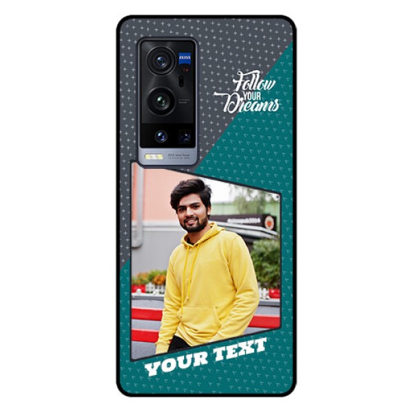 Vivo X60 Pro Plus 5G Personalized Glass Phone Case - Background Pattern Design with Quote Vivo X60 Pro Plus 5G Personalized Glass Phone Case - Background Pattern Design with Quote